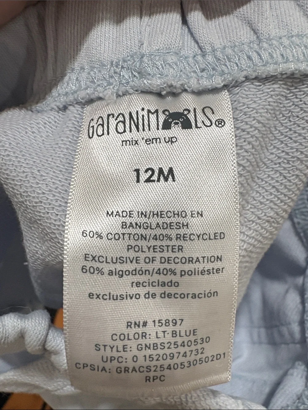 Garanimals Light Blue Baby Shorts